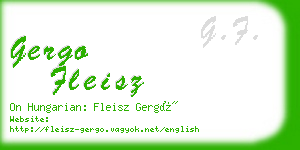 gergo fleisz business card